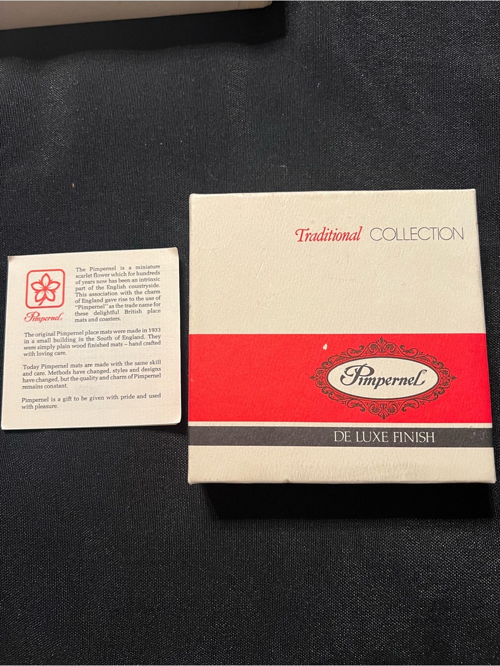 Pimpernel Traditional Collection Six Cream and Red 4” Coasters